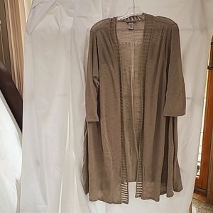 Catherines 2x knit duster with short sleeves